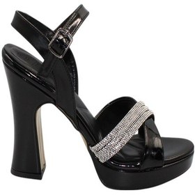 Resim Celira Siyah Kadıın Rugan Platform Topuklu Ayakkabı Siyah 