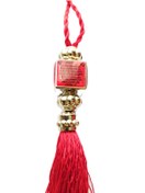 Resim cuaderno Nazar Ayeti Kırmızı Püsküllü Araba Dikiz Ayna Süsü Hediyelik Aksesuar 