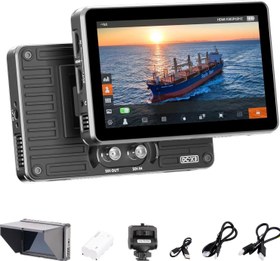 Resim DC-X3 6'' HDMI/SDI 2000nit Dokunmatik Kamera Üstü Monitör 