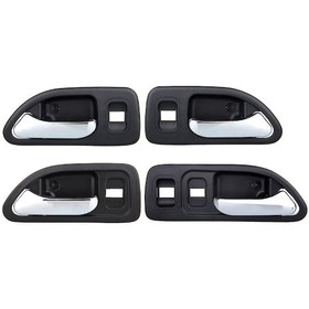 Resim İç Ön Arka Sürücü Sol Yolcu Sağ Kapı Kolu 1994 1997 İçin Honda Accord, 4pcs Chrome 