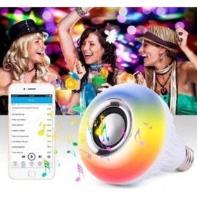 Resim Derwell Rgb Dekor Bluetooth Hoparlörlü Kumandalı Rgb Akıllı Led Ampul 16 Renk Bluetooth Ampulü Rengarenk 