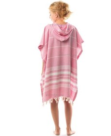 Resim %100 Pamuk Yetişkin Peştemal Panço Bornoz Plaj Havlusu Pembe L-xl Pembe 
