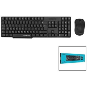 Resim Everest Km-6852 Kablosuz İnce Klavye - Mouse Seti Q Kalvye 5468 