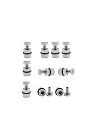 Resim Taşkın Aksesuar Metal Cam Raf Pimi (4 Adet) Cam Tutucu Krom Renk Mobilya Dolap Vitrin 