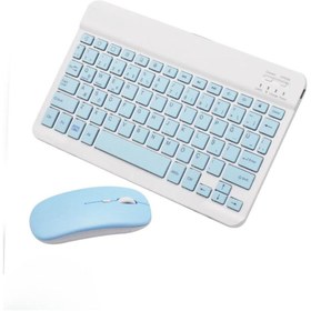 Resim VOOKA Bluetooth Kablosuz Klavye Ve Mouse Seti Kablosuz Klavye Renkli 150h Şarjlı 