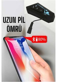 Resim Flzdgnkr İnterkom Intercom Kask Kulaklık Bt22 Bluetooth Motolet Kulaklık 5.0 Bluetooth 74181044 