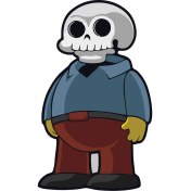 Resim Sticker Atölyesi Kurukafa Sticker - 13112 