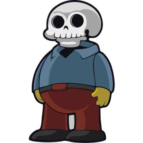 Resim Sticker Atölyesi Kurukafa Sticker - 13112 