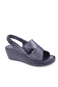 Resim Lobeno 009 Deri Dolgu Topuk Günlük Anatomik Kadın Sandalet 