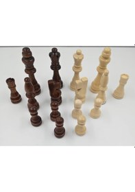 Resim Ahşap Satranç Taşları Küçük Size Renkli 