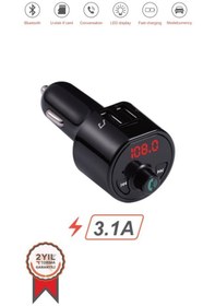 Resim G10 PD Şarj Özellikli Dijital Göstergeli Bluetooth Fm Transmitter Siyah 