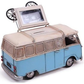 Resim Dekoratif Metal Minibüs Çerçeveli Ve Kumbaralı Hediyelik - 