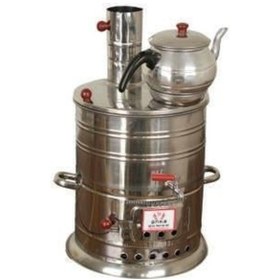 Resim Anka Odunlu 1demlikli 3 Litre Paslanmaz Semaver 