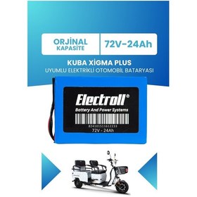 Resim Kuba Xigma Plus Uyumlu Batarya Lifepo4 72v 24ah 