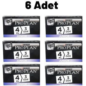 Resim Purina Pro Plan 4 Al 3 Öde Junior Tavuklu Yavru Kedi Konserve 6 x 85 G 