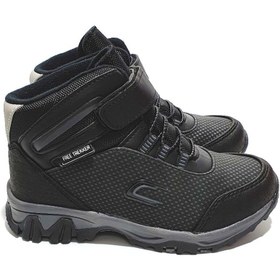 Resim Cool Erkek Çocuk Siyah Ortopedik Cırtlı Trekking Bot 