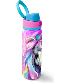 Resim Coral High Pembe Unıcorn Desenli Pipetli Ve Direkt İçim Çelik Termos 800 Ml 38523 Pembe 