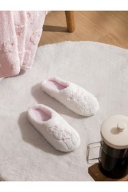 Resim LC Waikiki Ekru Kadın Pelüş Ev Terliği 