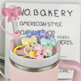 Resim 1 Adet Silikon Pipet Kapağı - 10mm (0.4") Pastel Renkli Şirin Tumbler Aksesuarı, Kadınlar için Tatil Hediyesi (Noel, Sevgililer Günü, Anneler Günü), Yeniden Kullanılabilir Pipet, Parti Malzemeleri, Güvenli Uyumlu, Stil Sahibi İçecek Kapları 