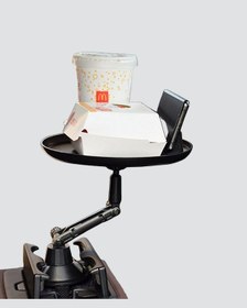 Resim Drnds 360 Döner Araç Bardaklık Tepsisi Geniş Yemek Alanlı Telefon Standlı 