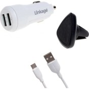 Resim Linkage 3'ü 1 Arada Araç Şarj Aleti Type-C Lkc-04 