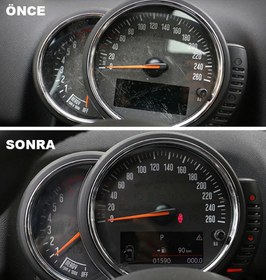 Resim Mini Cooper 2 Parça Gösterge Temperli Ekran Koruyucu 