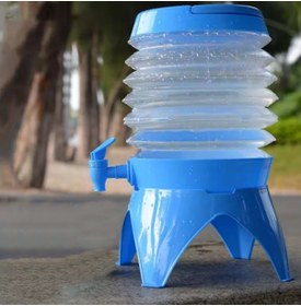 Resim Gaman Katlanabilir Musluklu Su Sebili 5 Litre Piknik Kamp Su Ayran Meşrubat Içecek Bidonu 