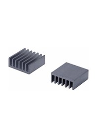 Resim 14x14x6mm Aluminyum Soğutucu Siyah M3 Yapıştırma Etiketli Raspberry Xbox Chipset Ekran Kartı Ram 