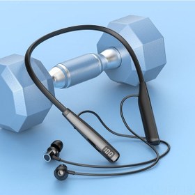 Resim Geeroyoo Y10 Kablosuz Bluetooth Kulaklık - Spor, Uzun Pil Ömrü, Gürültü Önleme, Dijital Ekran, Manyetik Bağlantı 