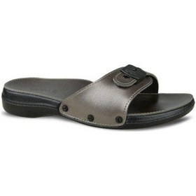 Resim Kadın Tokalı 6500 Minelli Ortopedik Terlik Platin 