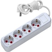 Resim Skygo Asel 4 lü 3 metre Topraklı Anahtarlı Priz Ast A403 