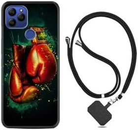 Resim kilifland General Mobile Gm21 ile Uyumlu Kılıf Silikon Desen Boyun Askılı Boks Eldiveni 1763 