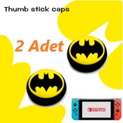 Resim Feza Nintendo Switch 2 Adet Batman Kabartma Desenli Analog Başlığı 