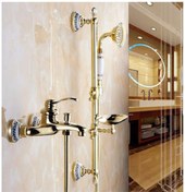 Resim Banyo Altın Dore Duş Seti Özel Taşlı Yeni Model.. Adınıza Faturalı 5yıl Garantili Ürün 