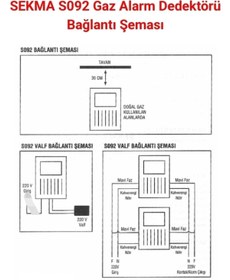 Resim SEKMA S-092 Doğalgaz Alarm Dedektörü Gaz Alarm Cihazı Lpg Alarm Uyandırıcı 