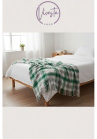 Resim Scotch Battaniye 180 220 Cm Lüks, Yumuşacık Ve Sıcak Tutucu Konfor Battaniyesi Yeşil 