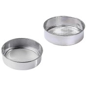 Resim 2 Adet İnce Paslanmaz Çelik Un Eleme Makinesi Yuvarlak Örgü Elek Toz Süzgeç Elek Pişirme Aletleri Mutfak Aletleri 60 Örgü + 40 Örgü 