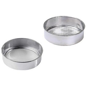 Resim 2 Adet İnce Paslanmaz Çelik Un Eleme Makinesi Yuvarlak Örgü Elek Toz Süzgeç Elek Pişirme Aletleri Mutfak Aletleri 60 Örgü + 40 Örgü 