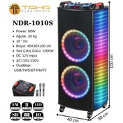 Resim Taşınabilir 10 İnç 100w Tekerli Rgb Bluetooth Mikrofonlu Parti Hoparlör Hp-915 