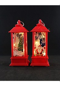 Resim 2 Adet Noel Baba Yılbaşı Temalı Led Titreyen Mumlu Mini Fener 