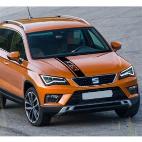 Resim Doğal Bizden DB Seat Ateca Ön Kaput Şerit Sticker Etiket Modeli 
