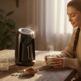 Resim Sinbo 1-4 Fincan Kapasite, Bol Köpük, Dijital Göstergeli, Otomatik Türk Kahve Makinesi SCM-2990 