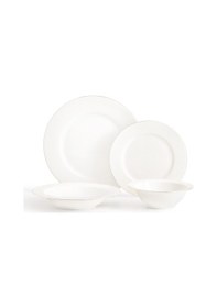 Resim Madame Coco Grace 6 Kişilik 24 Parça Yemek Takımı - Beyaz/silver 8684427195017 Çok Renkli 