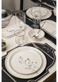 Resim Kütahya Porselen Bone V-Form 24 Prç. Yemek Takımı Angel Beyaz 