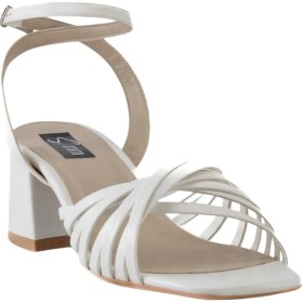 Resim Stato Kadın Topuklu Sandalet Kırık Beyaz Beyaz 