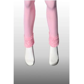 Resim Adisia Kız Çocuk Bileği Dantelli Mevsimlik Pembe Tayt Pembe 