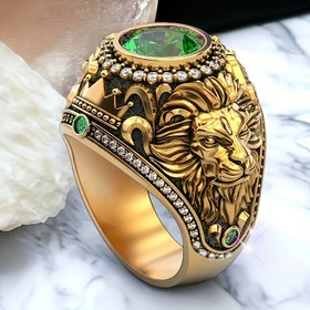 Resim Benzersiz Altın Aslan Kibir Yüzü Yüzü, Moda El Yapımı Sahte Taş Yüzü, En İyi Arkadaşlar İçin Hediye, Hayvan Tutkunları, Noel Hediyesi, Mozaik Malzeme: Sentetik Zirkonya (Sentetik Kübik Zirkonya), Ana Malzeme: Alaşım, Manyetik Olmayan, Asma Olmayan, Hediye Verme, Parti, Bayramları Kutlama, Mardi Gras Günü, Babalar Günü, Noel, Tüm Mevsimler 
