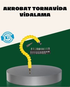Resim Nrzsnt 12 Parça Akrobat Bits Seti Çok Amaçlı Vidalama Dalı Çelik Büyük 