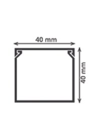 Resim Akiş 40X40Mm Kablo Kanalı (1 Boy 2 Metre) 