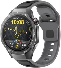Resim Sneezy Huawei Watch GT5 Pro 46mm İle Uyumlu Çift Renkli Spor Silikon Kordon Nefes Alabilir Konforlu 
